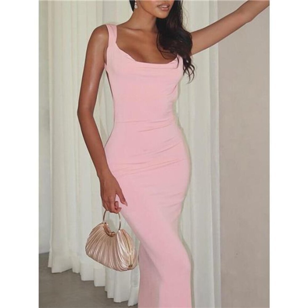 Backless Wide Strap Maxi Dress - Picture 14 of 16